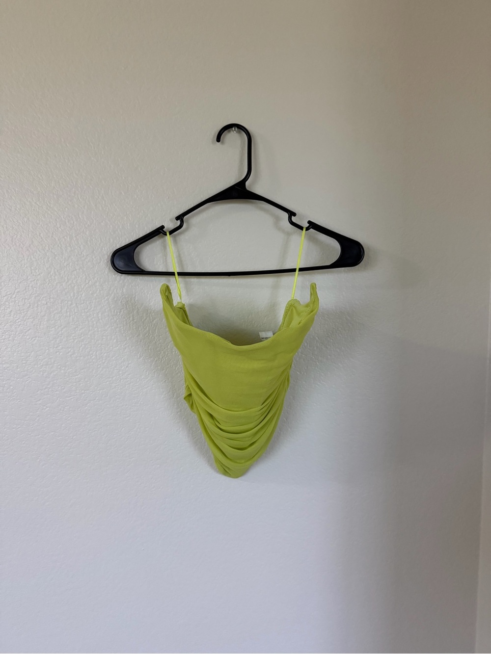 Ruched Neon Lime Corset Top